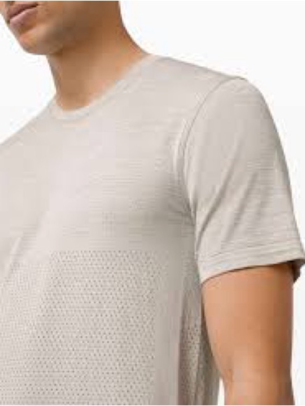 lululemon athletica Men's Crew Neck Tee in Light Beige